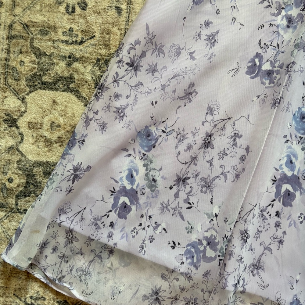 Vintage 90s Y2K whimsical purple dainty floral dress size 6 - Picture 5 of 8